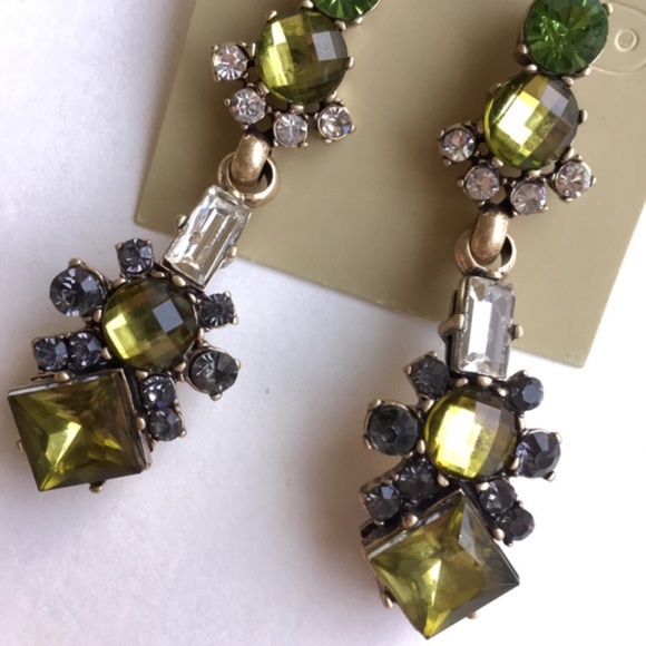Jcrew green crystal statement earrings - Picture 5 of 7